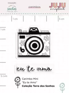 Carimbo Mini Eu te Amo - Coleção Terra dos Sonhos - Juju Scrapbook