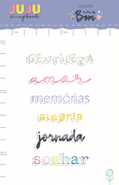 Enfeite Acrílico Jornada - Coleção Tudo de Bom | JuJu Scrapbook