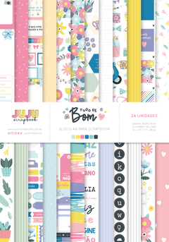 Bloco A4 para Scrapbook - Coleção Tudo de Bom | JuJu Scrapbook