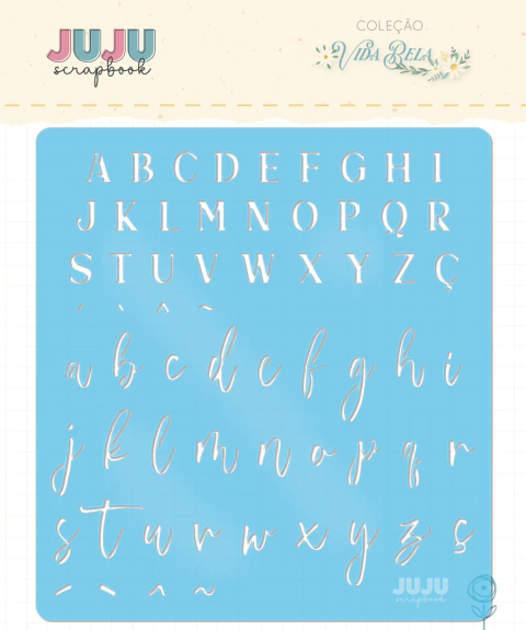 Stencil Letrinhas - Coleção Vida Bela | JuJu Scrapbook