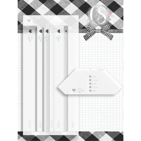 Réguas Acrílicas para Encadernação – 8 peças - Carina Sartor