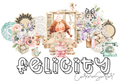 Coleção FELICITY - Papel Bloco 30,5x30,5cm 09 fls 240G - Carina Sartor