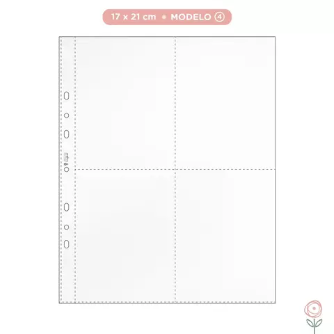Plásticos para Álbum 17 x 21cm - Modelo 4 | JuJu Scrapbook