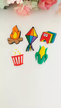 Aplique emborrachado Festa Junina - com 2 unidades