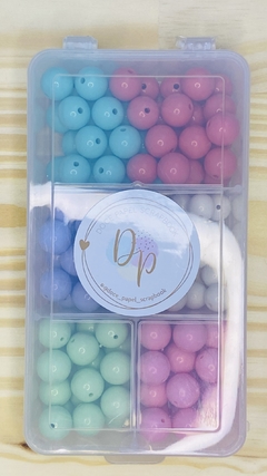 Caixinha organizadora com Bolinhas acrílicas em tons Candy Colors - comprar online