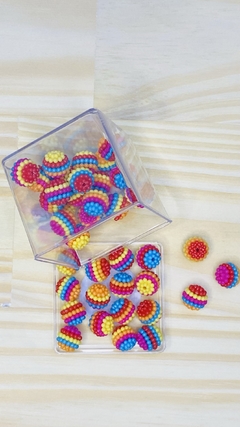 Caixinha com Bolinhas Craqueladas coloridas