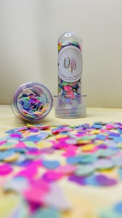Tubete com Lantejoulas Candy Colors ( coração) para Shaker Box - comprar online