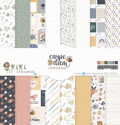 Kit Coordenado com 8 folhas - Coleção Carpe Diem - JuJu Scrapbook