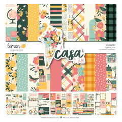 Kit 12 Folhas | A Casa É Sua | Lemon Scrapbook