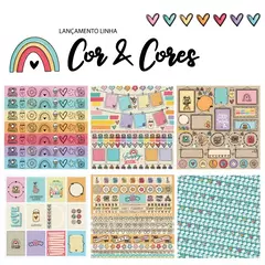 kit com 6 papéis | Coleção Cor e Cores | Goodies