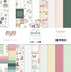 Kit Coordenado - Coleção Terra dos Sonhos - Juju Scrapbook