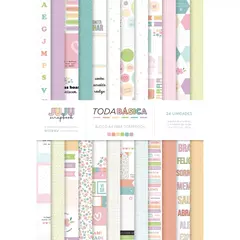 Bloco A4 para Scrapbook - Coleção Toda Básica | JuJu Scrapbook