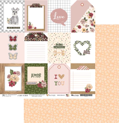 KIT DE FOLHAS - 06UNIDADES - COLEÇÃO MEU CORAÇÃO - MY MEMORIES CRAFTS - Doce Papel Scrapbook