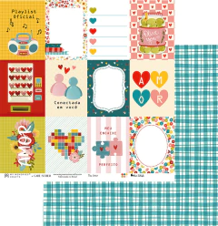 Imagem do Kit com 6 papéis - Coleção Meu Amor - My Memories Crafts