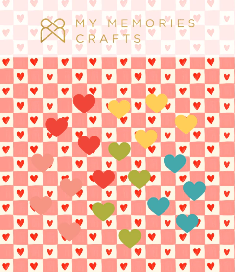 Mini Corações em Acrilico - Coleção Meu Amor- My Memories Crafts