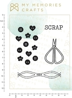 Cartela de Carimbos de Silicone - Coleção My Crafts - My Memories Crafts