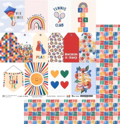 Kit de Folhas com 06 Unidades - Coleção Meu Dia Colorido - My Memories Crafts - Doce Papel Scrapbook