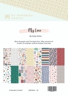 Bloco A4 Coleção My Love - My Memories Crafts