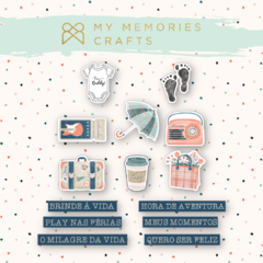 APLIQUE CHIPBOARD ADESIVADO - MY MEMORIES - COLEÇÃO MEUS MOMENTOS -