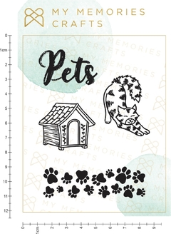 CARTELA DE CARIMBO DE SILICONE - COLEÇÃO MEUS PETS - MY MEMORIES CRAFTS