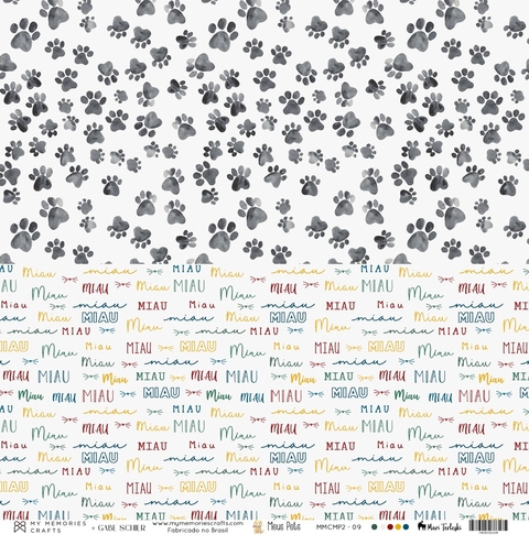 PAPEL VEGETAL PARA SCRAPBOOK - COLEÇÃO MEUS PETS - MY MEMORIES CRAFTS