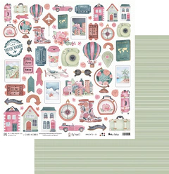 KIT DE FOLHAS PARA SCRAPBOOK - COLEÇÃO MY TRAVEL - 6 UNIDADES - MY MEMORIES CRAFTS - comprar online