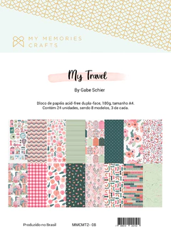 BLOCO A4 - COLEÇÃO MY TRAVEL - MY MEMORIES CRAFTS