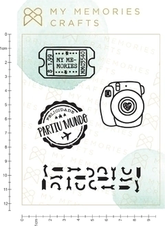 CARIMBO DE SILICONE - COLEÇÃO MY TRAVEL - MY MEMORIES CRAFTS