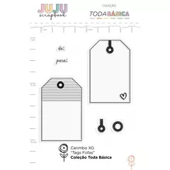 Carimbo XG Tags Fofas - Coleção Toda Básica | JuJu Scrapbook