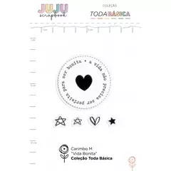Carimbo M Vida Bonita - Coleção Toda Básica | JuJu Scrapbook