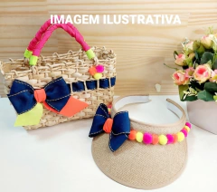 KIT VISEIRA E BOLSA PRAIA INFANTIL- VENDIDOS SEPARADAMENTE TAMBÉM - Doce Papel Scrapbook