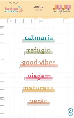 Acrilico Calmaria - Coleção Lar Doce Mar - Juju Scrapbook - comprar online