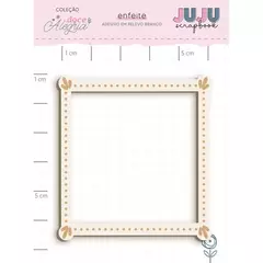 Adesivo em relevo Branco Guardado na Memória - Coleção Doce Alegria - Juju Scrapbook