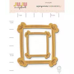 Enfeite Madeirinha Moldurinhas - Coleção Pequenos Companheiros | JuJu Scrapbook