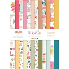 Bloco A4 para Scrapbook - Coleção Lar Doce Mar - Juju Scrapbook