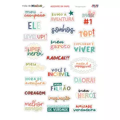 Adesivos em papel Imaginação - Coleção Vida de Menino - Juju Scrapbook