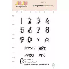 Carimbo G Meses e Ano - Coleção Pequenos Companheiros | JuJu Scrapbook