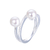 anillo dos perlas