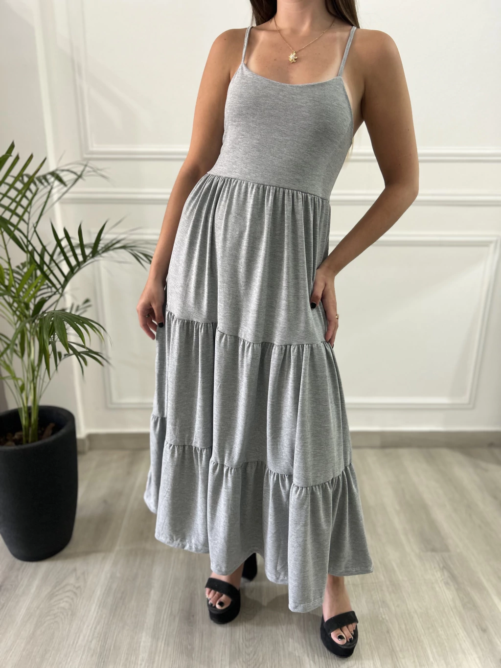 Vestido Modal Viscosa Espalda Abierta