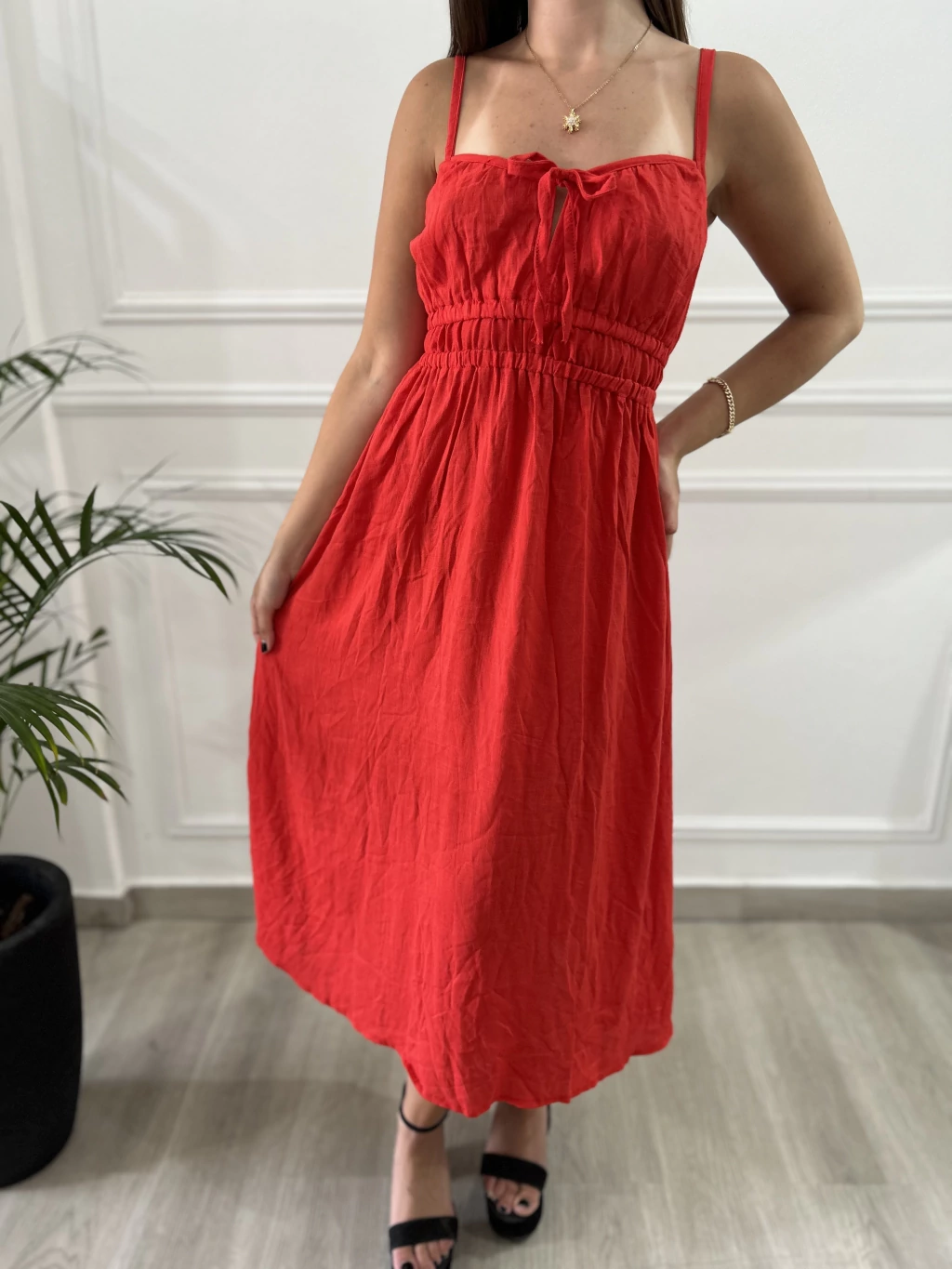 Vestido Midi Lino Faenza