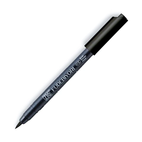 Marcador Kuretake Zig Fudebiyori Punta Pincel Negro