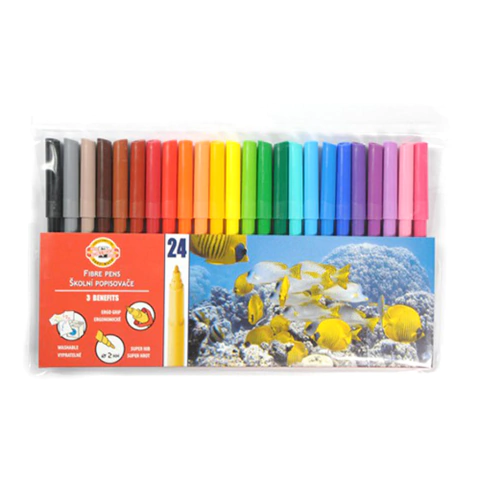 Marcadores Koh I Noor Finos X24 Unidades