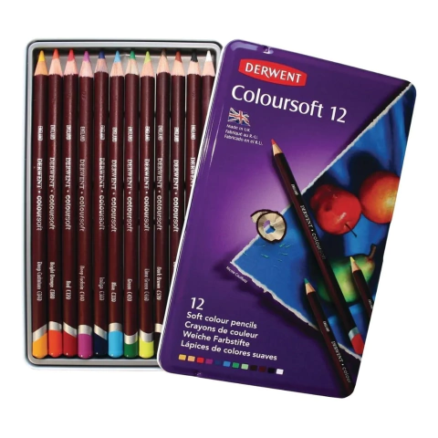 Lapices Derwent Coloursoft Lata X12