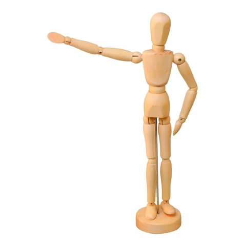 Maniqui Muñeco Articulado 30 Cm. Sapiens Figura Madera