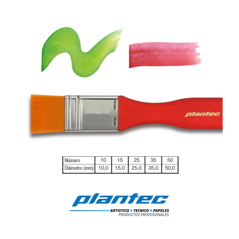 Pinceleta Plantec 8810 Pelo De Fibra Sintetica Dorada Toray - comprar online