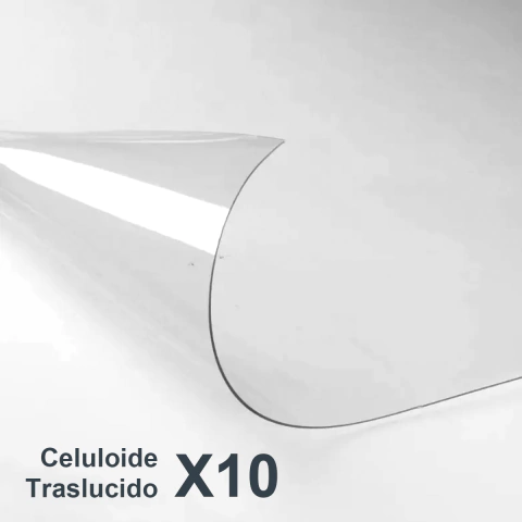 Lamina Celuloide Acetato Transparente X10 Unidades