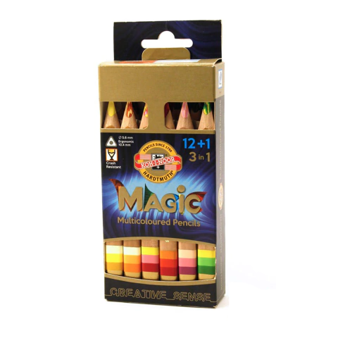 Lapices Koh I Noor Magic Jumbo X12+1 3404 Multicolor