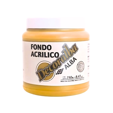 Base Fondo Acrílico Decoralba En Pote De 200 Ml