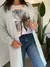 Conjunto saco acrilico CELESTE + remera nro 176