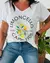 Remera de algodon estampado blanco talle 1 - Basta Lola